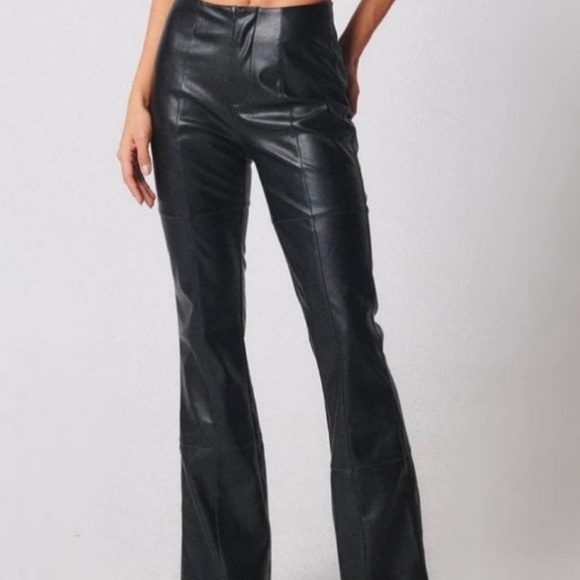 Tiger Mist Vegan Leather Pants - Picture 2 of 5